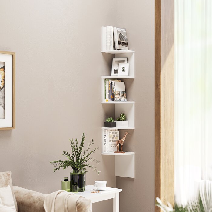 17 Stories Lundquist Corner Bookcase & Reviews | Wayfair