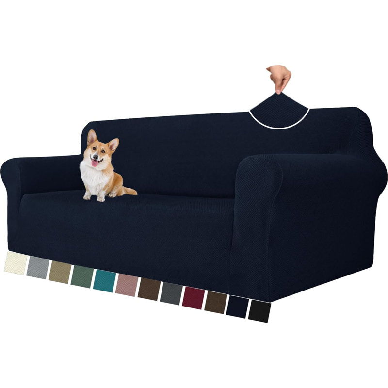 Housse pour canapé en polyester, Polyester brun, H 42 po x l 95 po x P 4,27 po