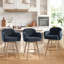 Tabourets de bar pivotants en chenille avec accoudoirs-955542769