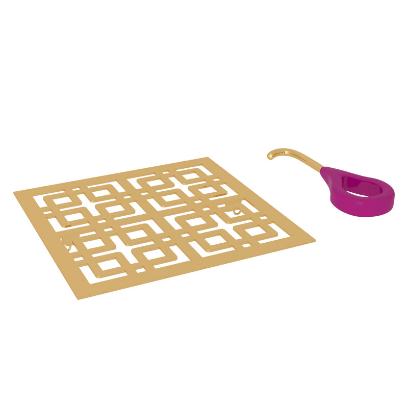 Weave Decorative Drain Cover, Italian Brass