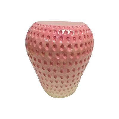 Strawberry Fruit Stool, 13.4"Oversized Resin Stool, Side Table, Home Decor Plant Stand Garden Indoor Outdoor Decorations, Multi-Purpose Innovative Garden Furniture