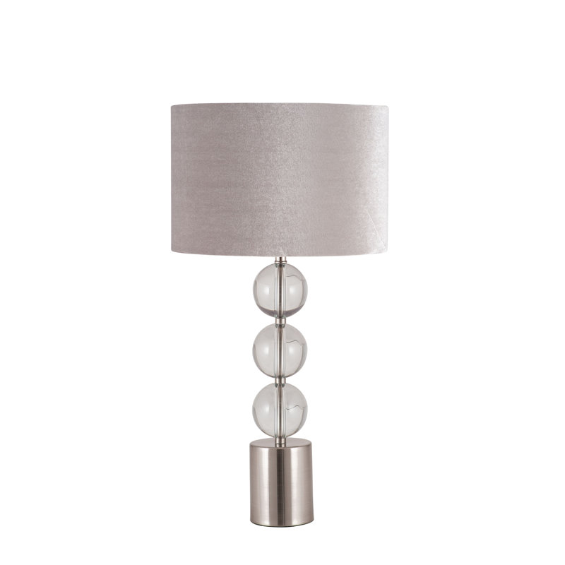Mcvicker Table Lamp, Silver, Silver/Clear