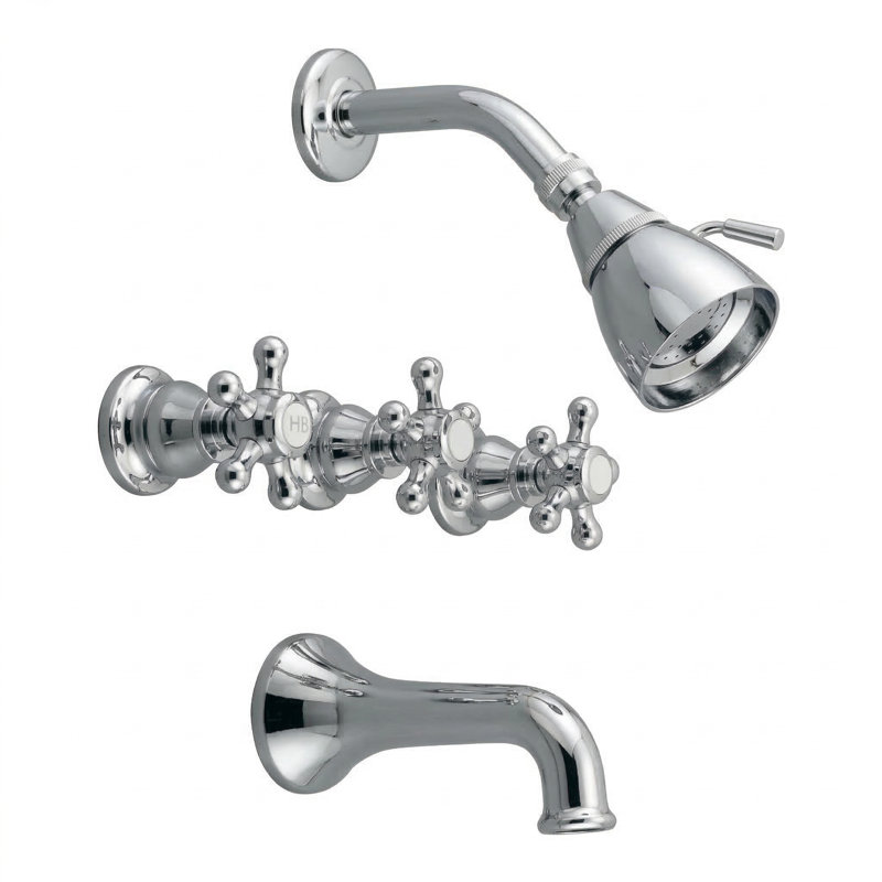 Ensemble de baignoire et douche encastrée Rio Grande par Strom Living, Chrome