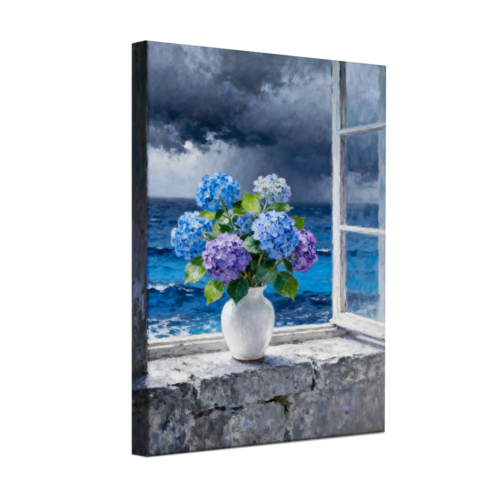Breakwater Bay Plants & Flowers Window View Ocean Flowers Vase Sky ...
