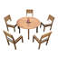 Andish Outdoor 6 - Piece Teak Dining Set