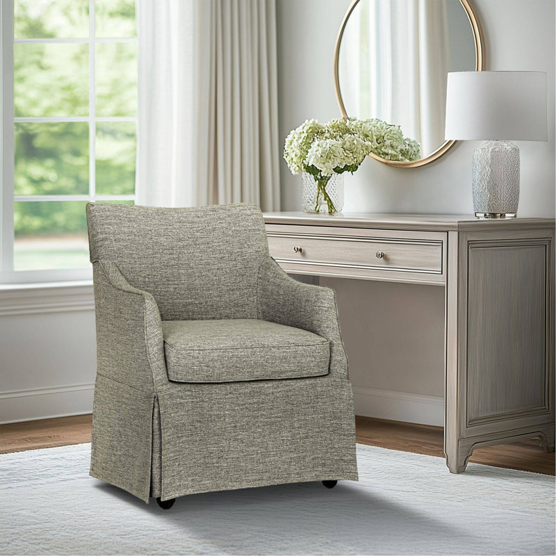 Chaise avec accoudoirs de salle à manger London, Gris