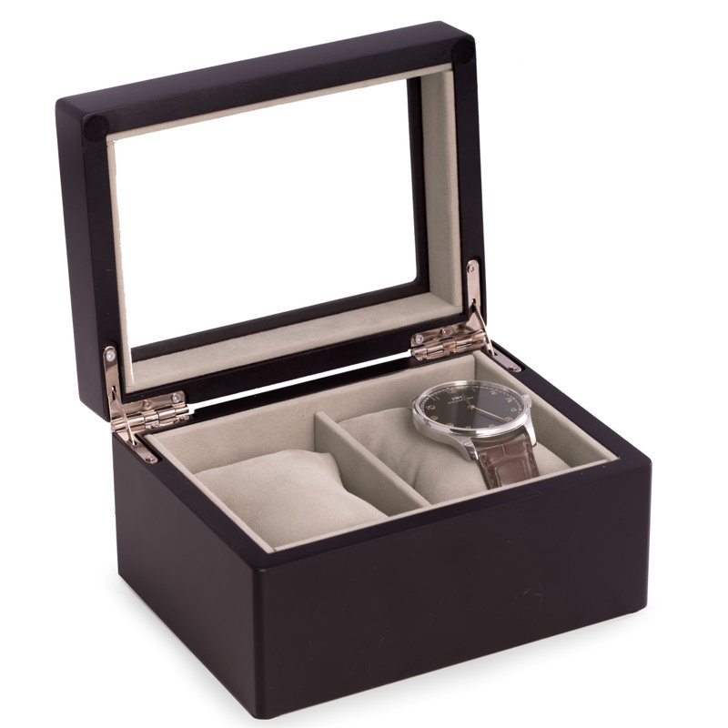 Boîte à montre en bois 2, Noir