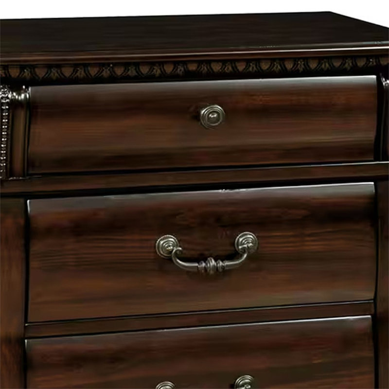 Finition cerisier 1pièce table de chevet doublée de feutre avec tiroir supérieur