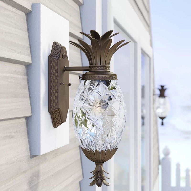 Plantation 1-Light Pineapple Outdoor Wall Mount Lantern