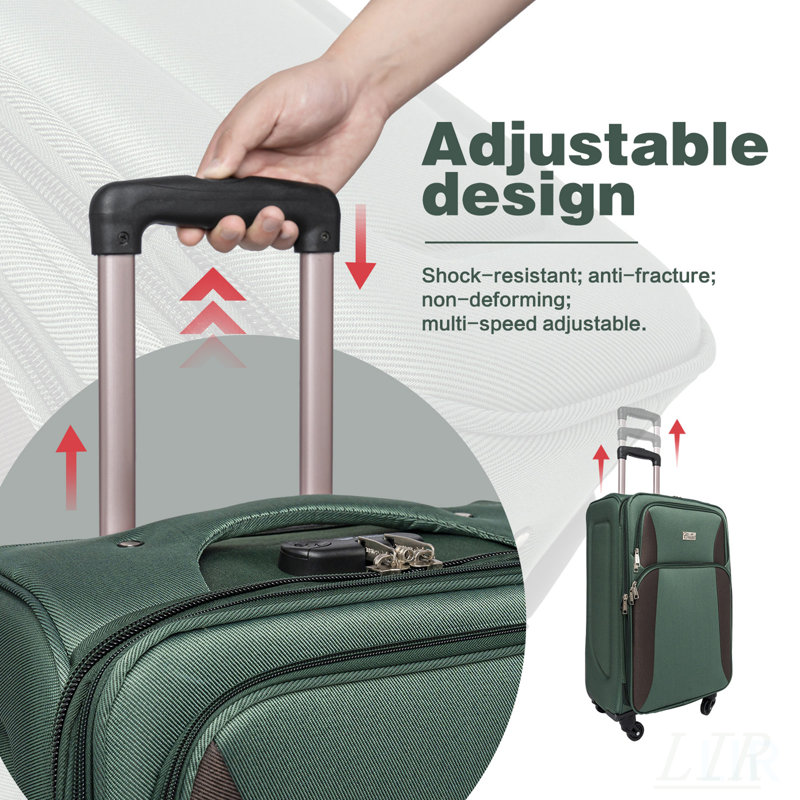 Ensemble 4 pièces de bagages extensible Softshell, léger et durable pour tous les besoins de voyage, avec une organisation intelligente et un espace supplémentaire.