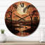 Horloge murale en bois massif Neco-944519284