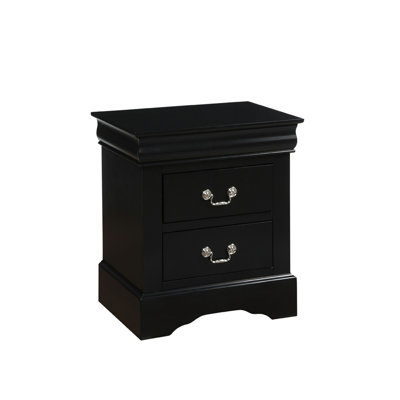 Kashton Nightstand with Storage Drawers & Metal Handles by Alcott Hill