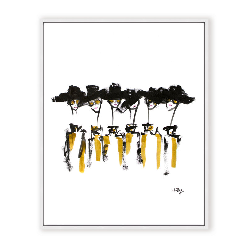 Hat And Sunnies Print by Chauncey Jacks, Framed Canvas, 30" H x 24" W x 2.375" D, White