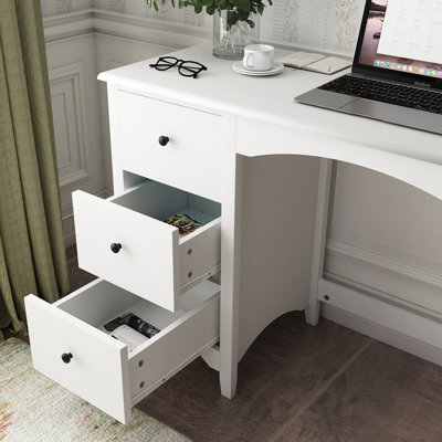 Ahva Solid Wood Base Writing Desk