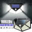 Johnsen 100LED Solar Powered Outdoor Security Lights Outdoor Wall Lights With Motion Sensor for Garage