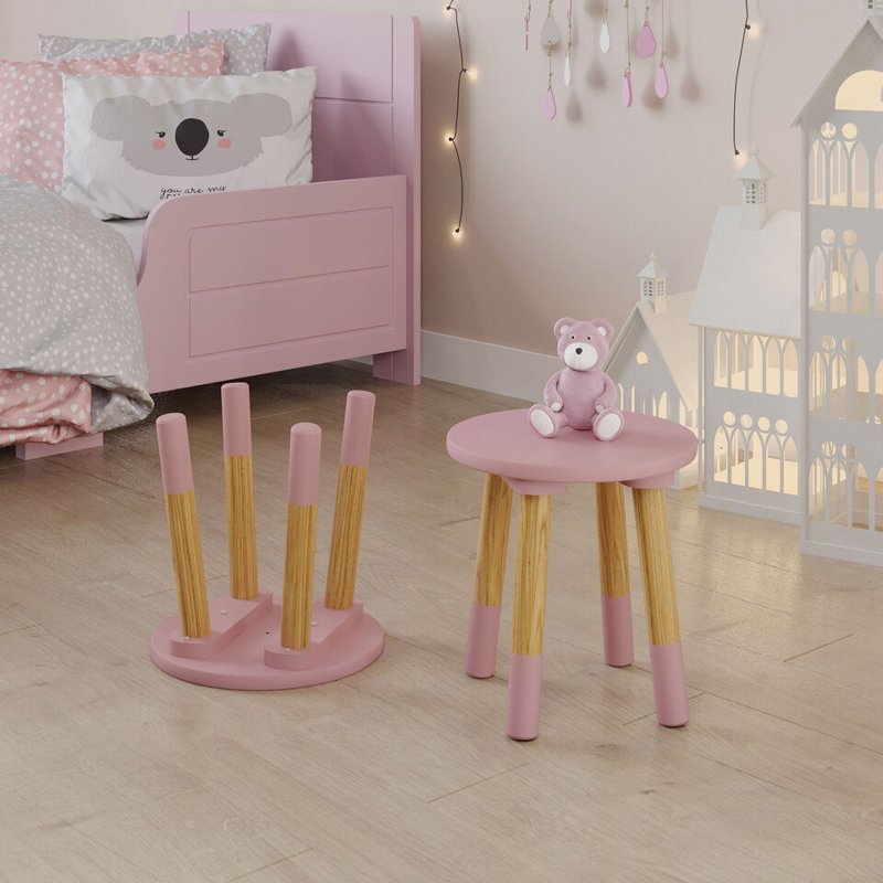 Piedmont 60cm Writing Desk Chair Set, Pink