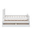 Lit plateforme simple avec tiroirs et lit gigogne-114349994