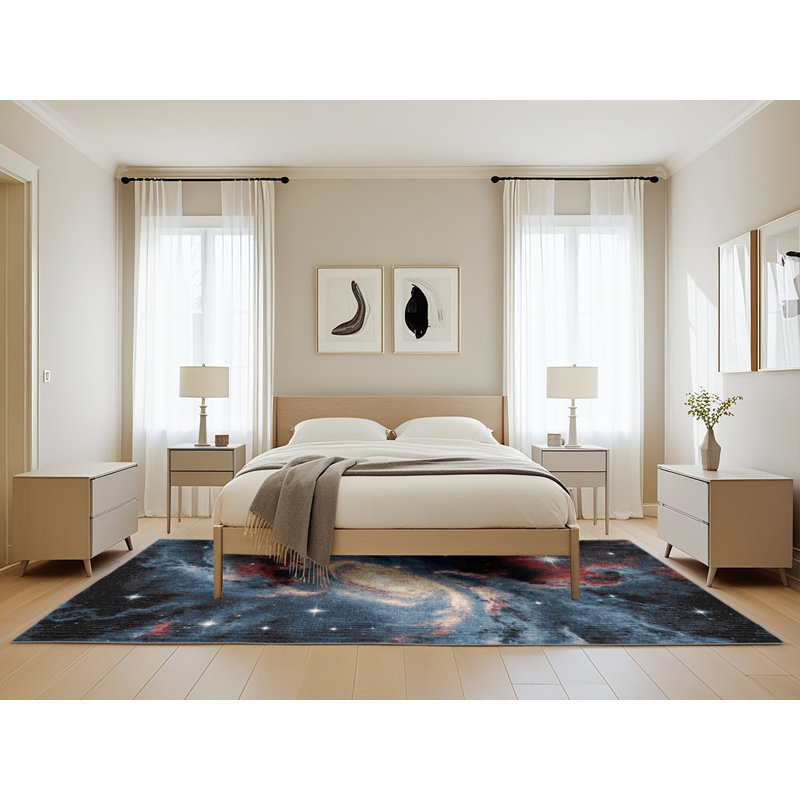 Tapis mauve lavable à la machine, Rectangle de 5 pi x 8 pi