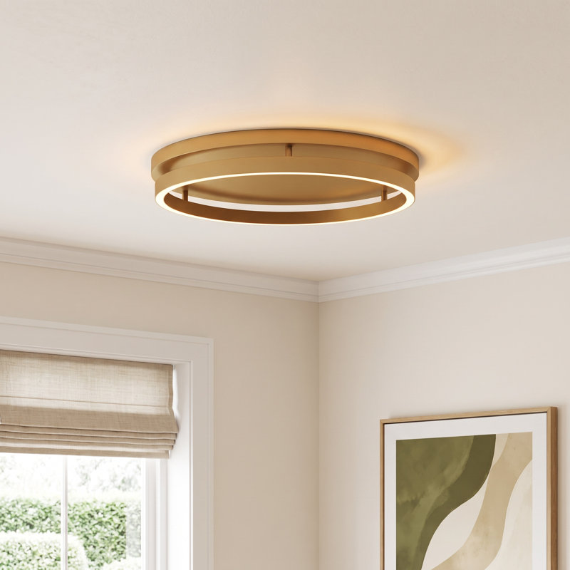 Recess LED Flush Mount, Gold