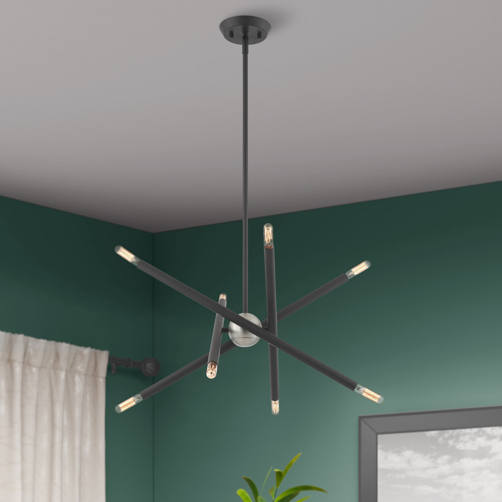 Poco 8 - Light Dimmable Sputnik Chandelier, Scandinavian Gray