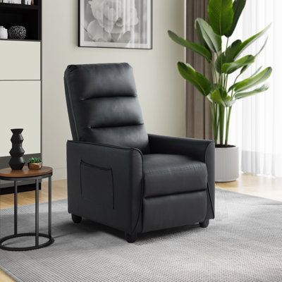 Auburn Pushback Recliner Black