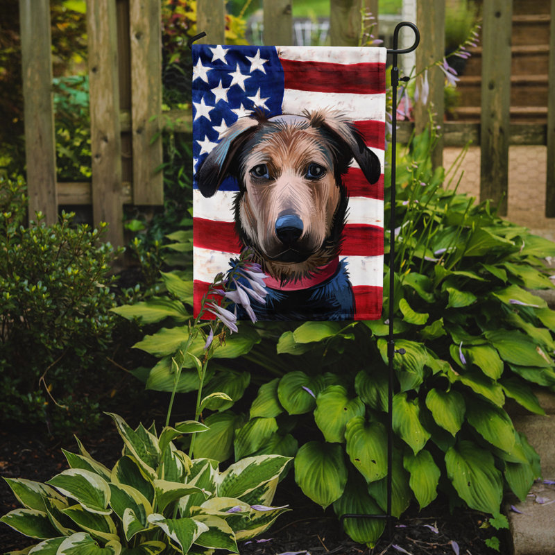 Double Sided 15'' H x 11'' W Polyester Independence Day Garden Flag, Huntaway