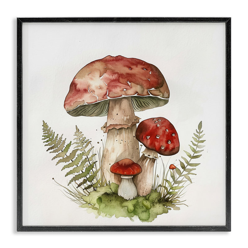 Art de giclée encadrée par Enchanted Forest Floor par Lazar Studio, H 12 po x l 12 po, Giclée encadrée noir minuit