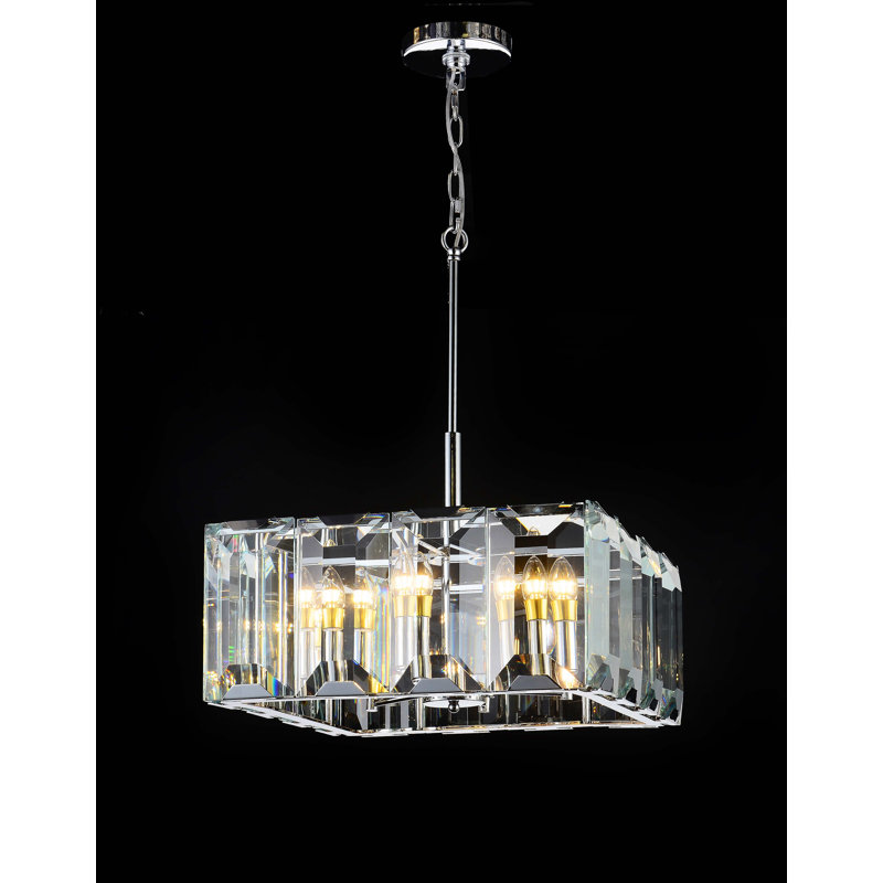 Cadre/lustre carré 6 lumières unique Schaeffer
