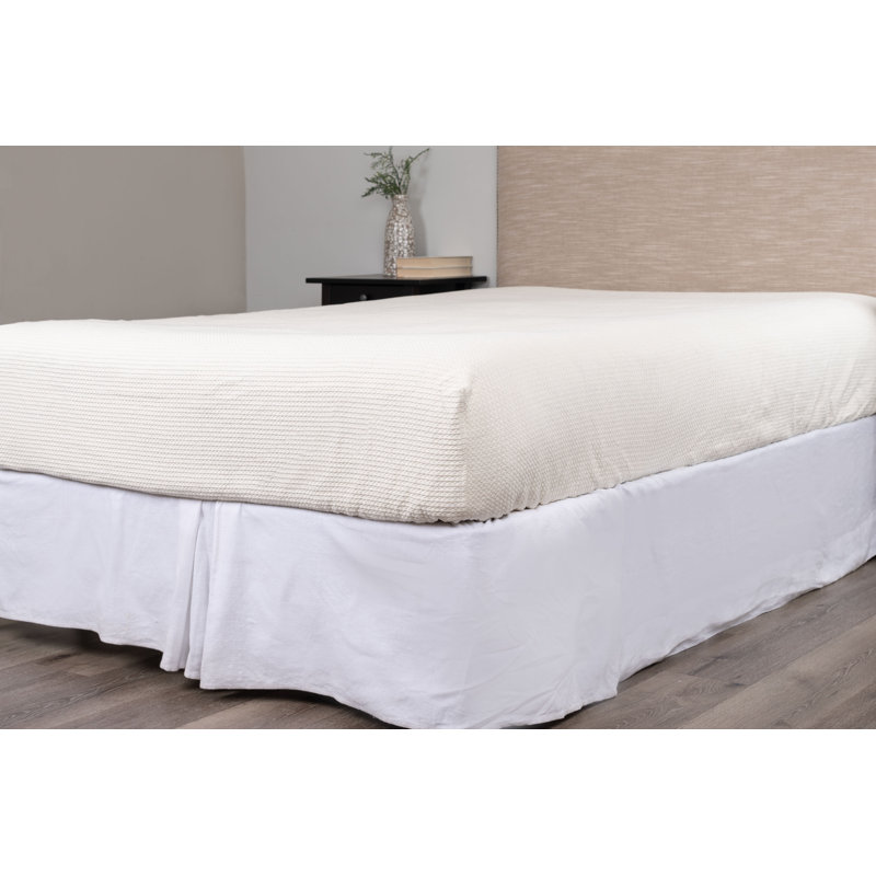 Box Spring Cover, Waffle, White, King, King, Ivory