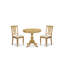  L'ensemble de salle à manger 3 pièces comprend 1 table de cuisine moderne et 2 chaises de salle à manger en tissu de lin chêne avec dossier à lattes - finition chêne-1491774045-1491935820-1491935823
