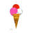 Ice Cream Dessert, c. 1959 (red, pink, and white)-1844318895
