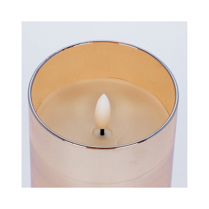 Flameless Jar Candle with Glass Holder