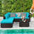 Planada 5 - Person Patio Conversation Set with Cushions-1234299420