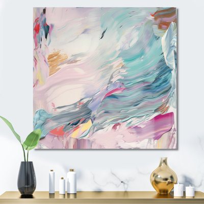 Spring Miracles In Tender Retro Pastel - Abstract Painting Canvas Wall Art