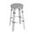 Alastair 30" Rattan Bar Stool - White/Black Dot / White Rattan Frame-88071851-88071841