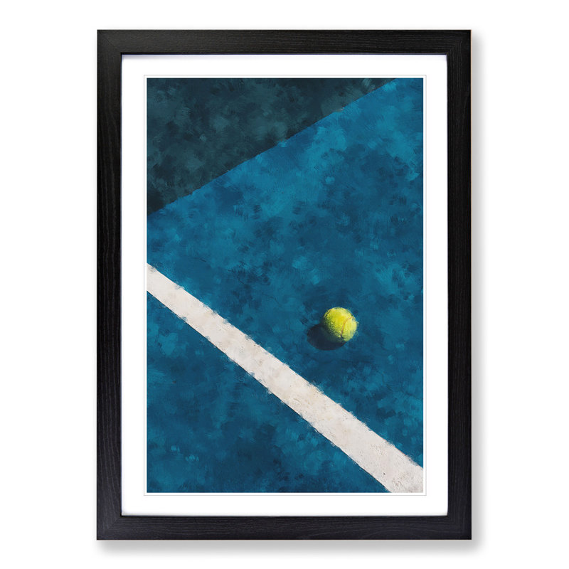 The Tennis Court - Picture Frame Painting, 48cm H x 36cm W x 2cm D, Black Framed