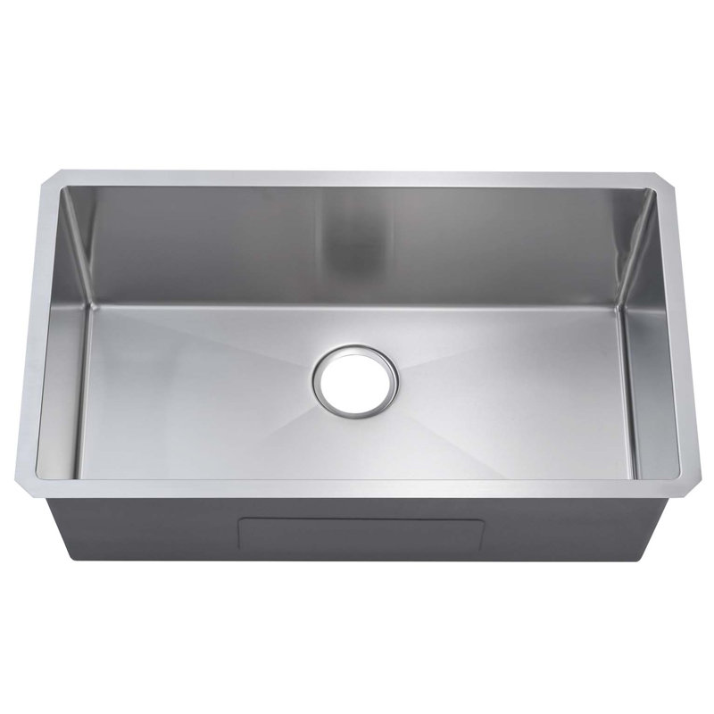 Évier de cuisine en acier inoxydable 304 de calibre 18 à cuve simple encastrable L 32 po x l 19 po (évier seulement), éviers en acier inoxydable