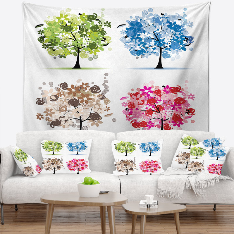 Ensemble de tapisserie floral treestry, H 32 po x l 39 po