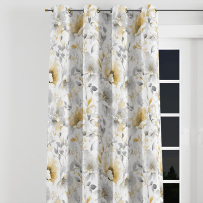 Rideaux de fenêtre Country Farmhouse - Rideau à œillets Bouk Floral - 1 panneau