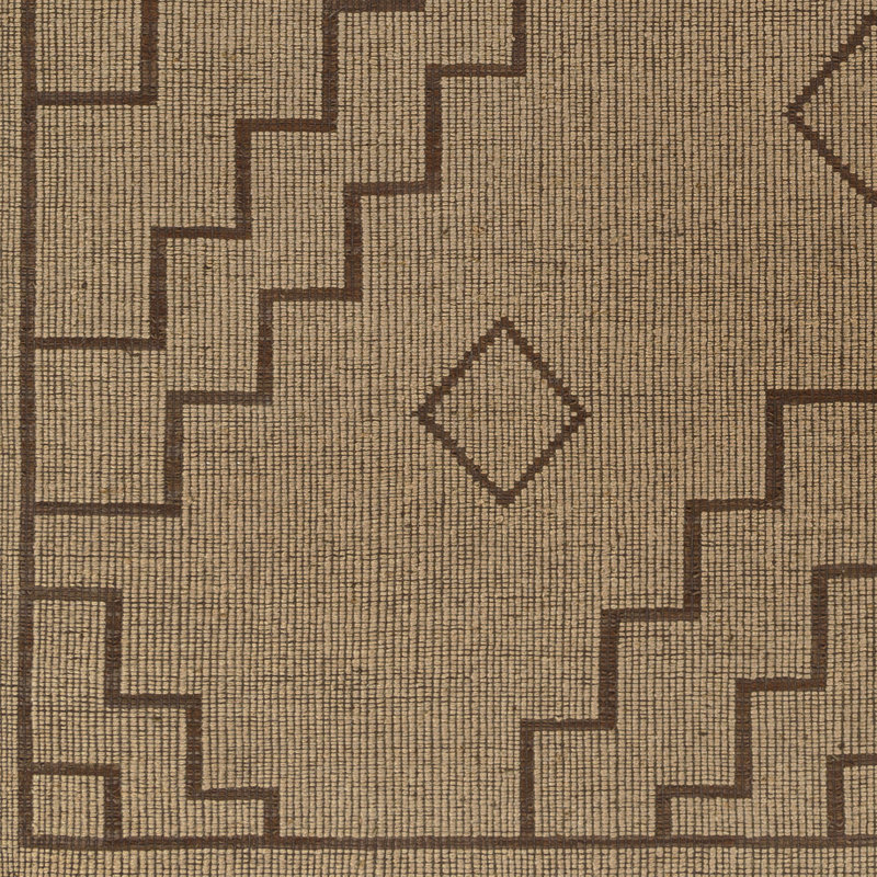 Alfi Southwestern Flatweave Area Rug in Brown/Camel, Rectangle 5' x 7'6"