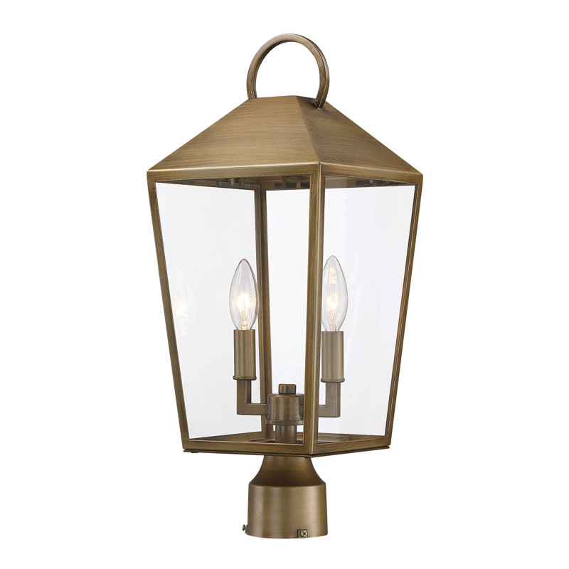 Tête de lampadaire d'extérieur 2 lumières, Brushed Brass