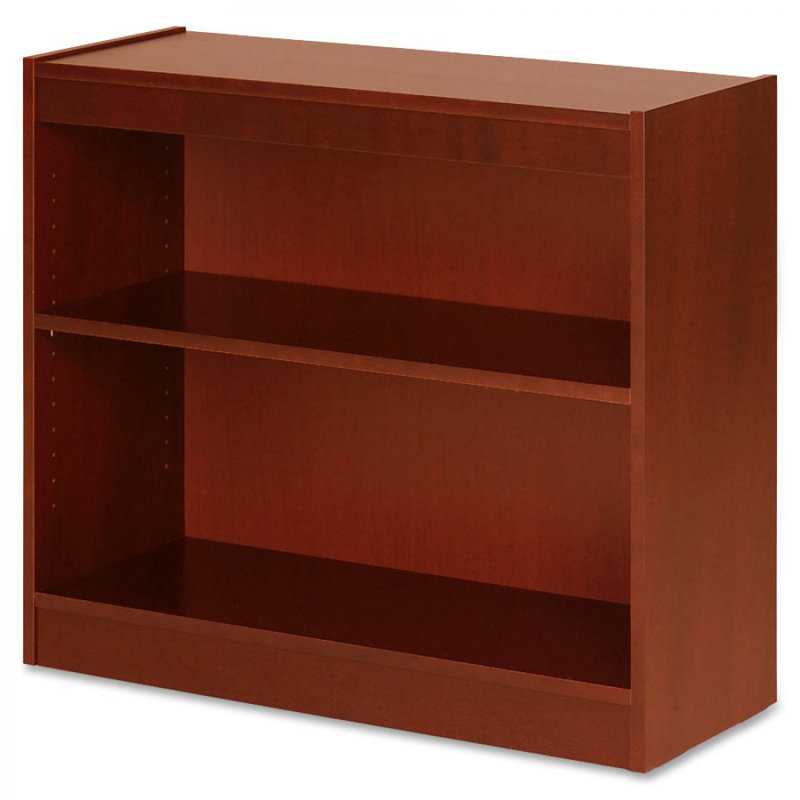 Vintage Square Cherry Veneer Adjustable Bookcase, 36"x12"x30"
