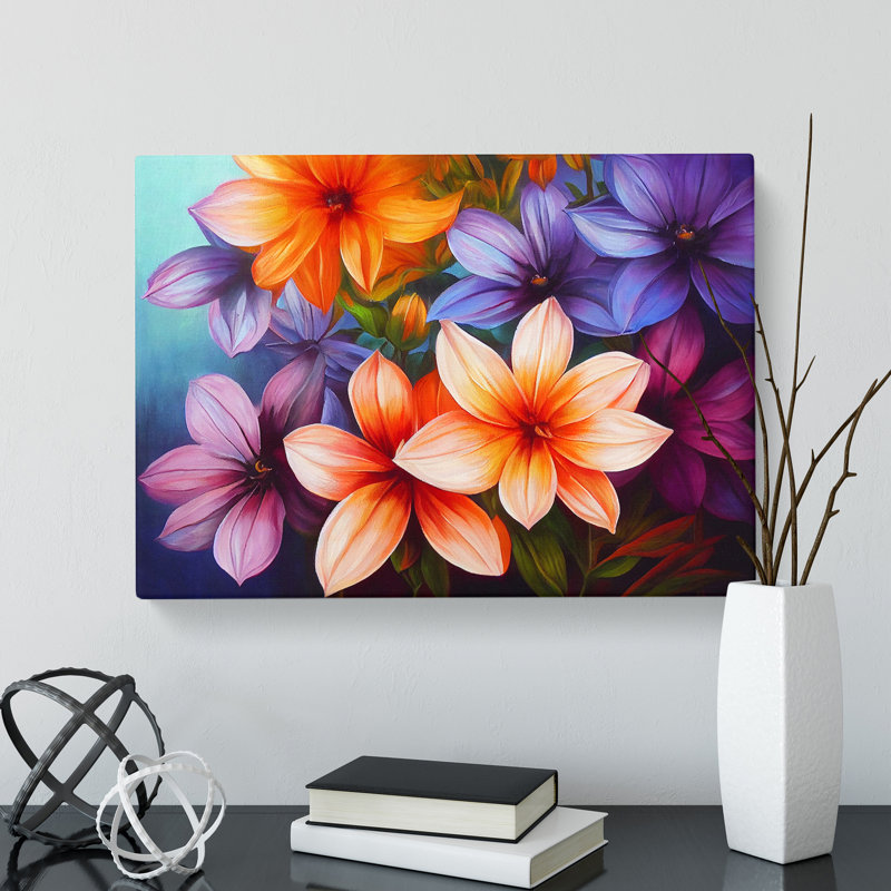 Lovable Flowers - Wrapped Canvas, 50cm H x 76cm W x 3cm D