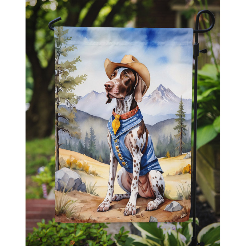 Drapeau Cowboy Welcome Garden, Braque allemand à poil court