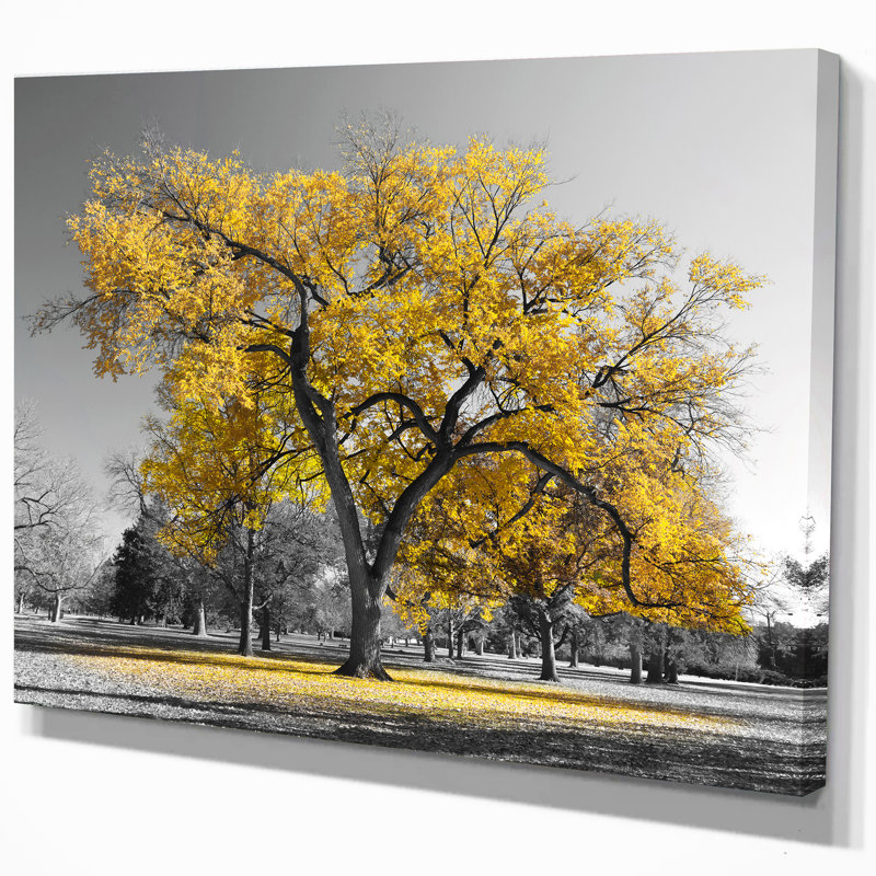 " Big Golden Tree ", 12" H x 20" W x 1" D