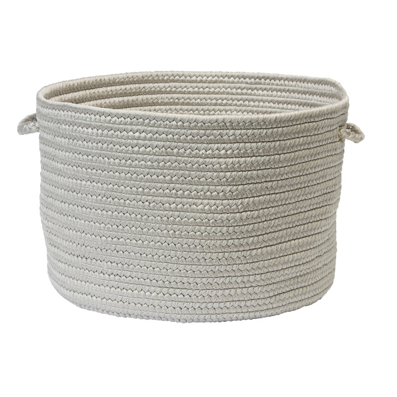 Panier de rangement tressé intérieur / extérieur, H 12 po x l 18 po x P 18 po, Ombre