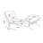 Mid-Century Modern Bauhaus Inspired Leather Lounge Chair With Ottoman Chrome Legs-1803340002