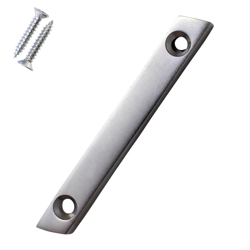 Numéro de maison à fixation en surface en laiton 2 po, /, Chrome satiné
