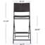 2 chaises de patio pliables, chaise d'extérieur 2 places, structure en fer