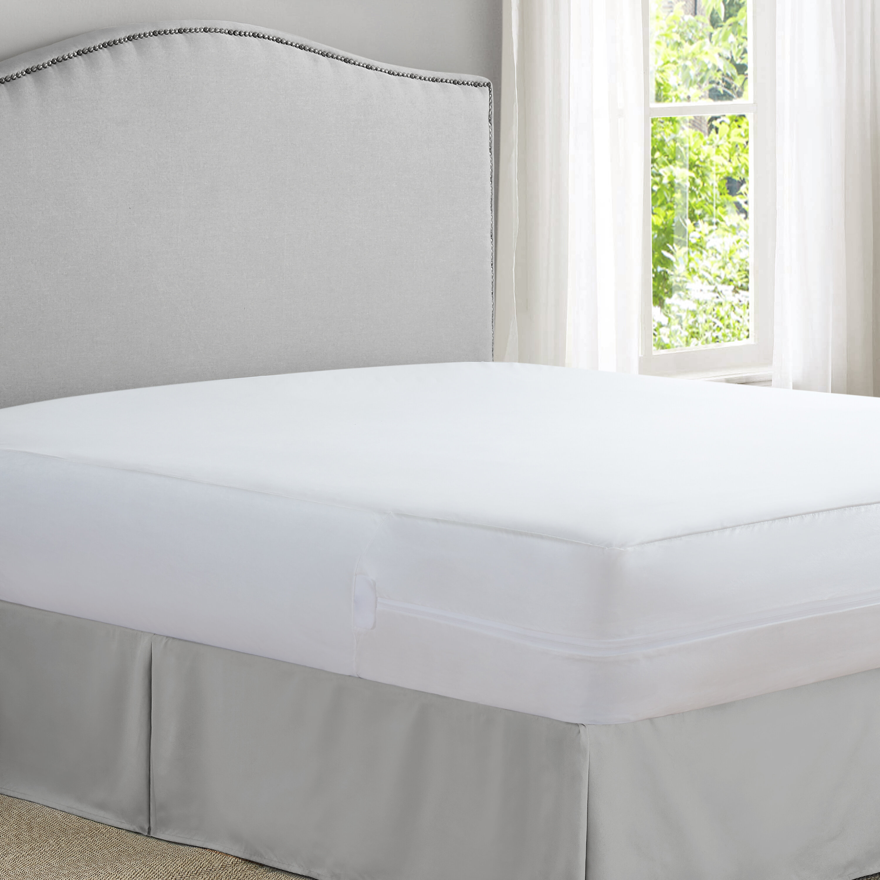 1 Queen Size Zippered Mattress Cover Waterproof Bed Bug Dust Mite